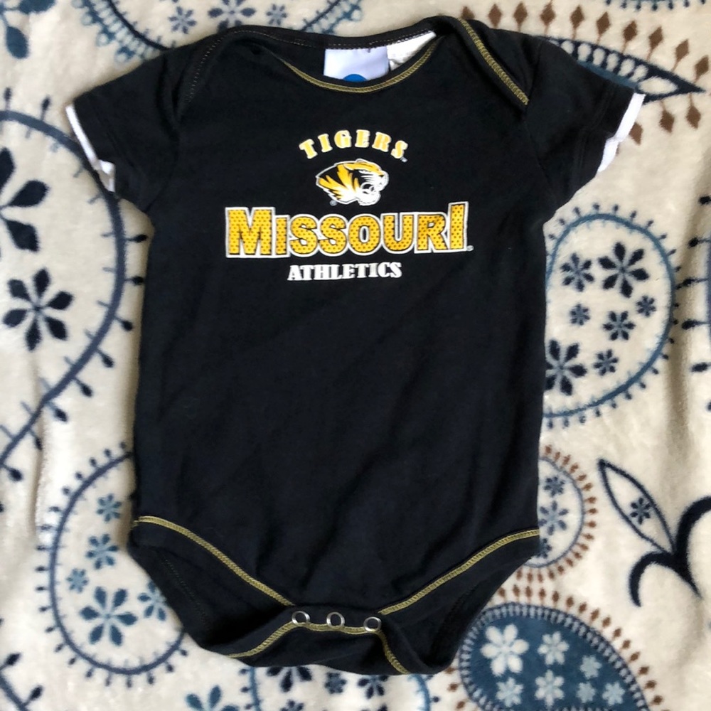 NCAA Missouri Tigers Black and Gold Baby One-Piece